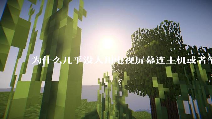 为什么几乎没人用电视屏幕连主机或者笔记本当显示器？